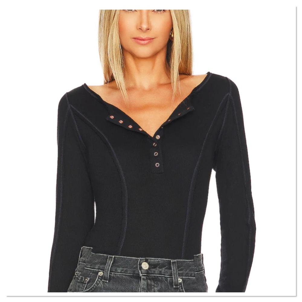 Women’s Free People Sloane Henley Bodysuit NWT